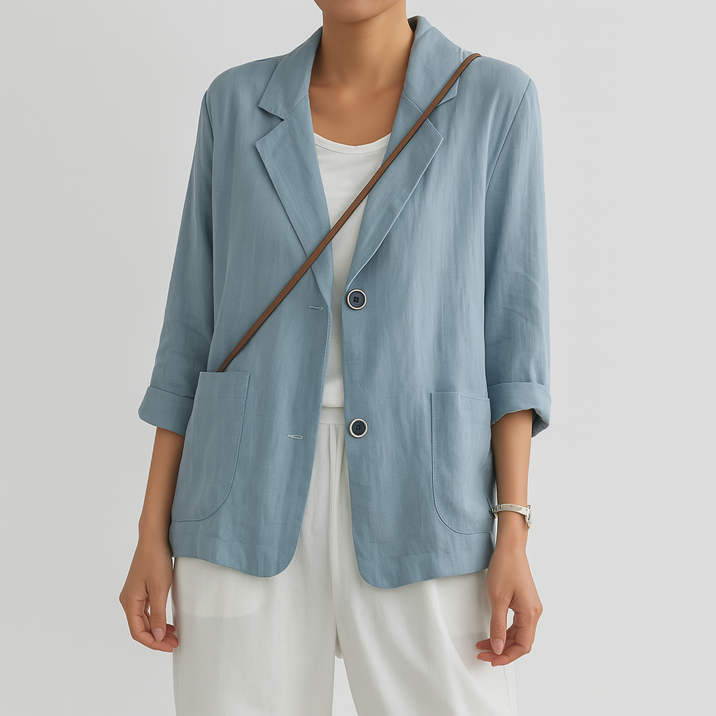 Relaxed Fit Blazer Natural Fibers