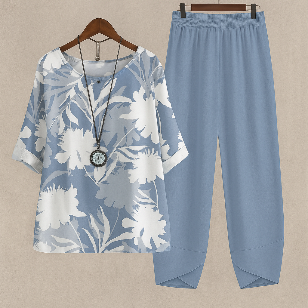 Women's 2 Piece Floral Set Elegant Comfortable
