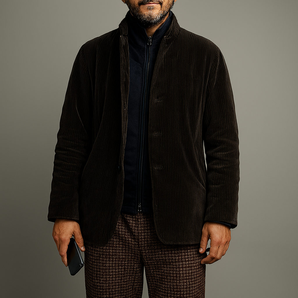 Mens Casual Solid Jacket - VibreMode