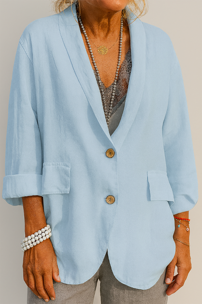 Women's Linen Blazer Relaxed Fit