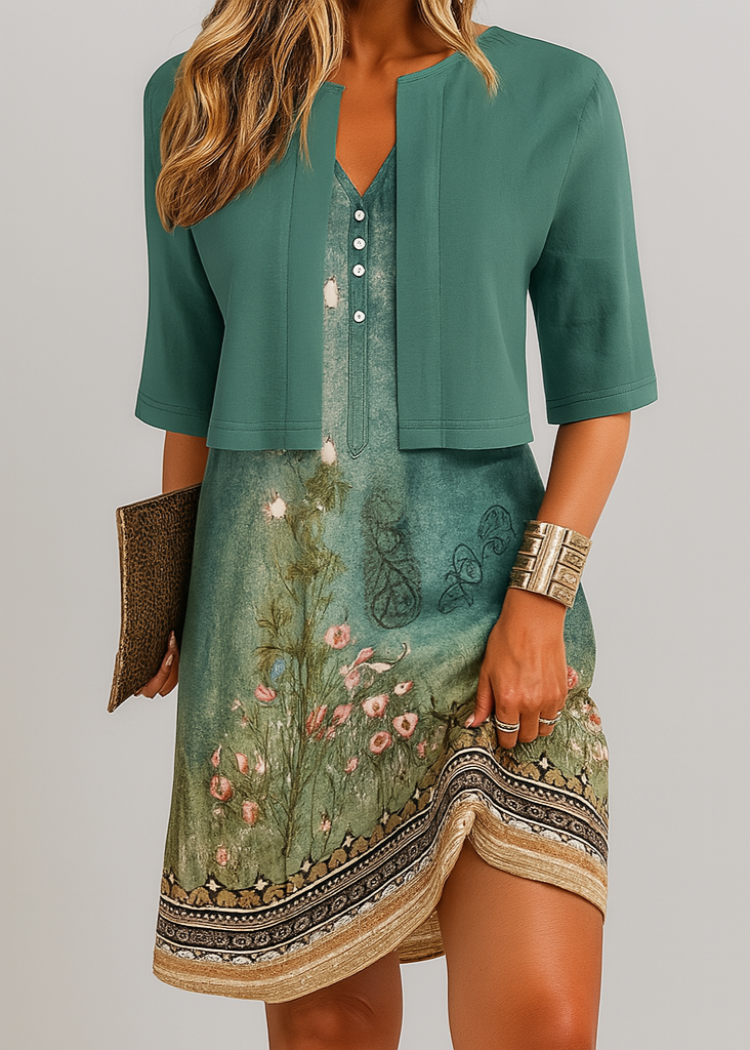 Women's Two Piece Long Skirt Dress