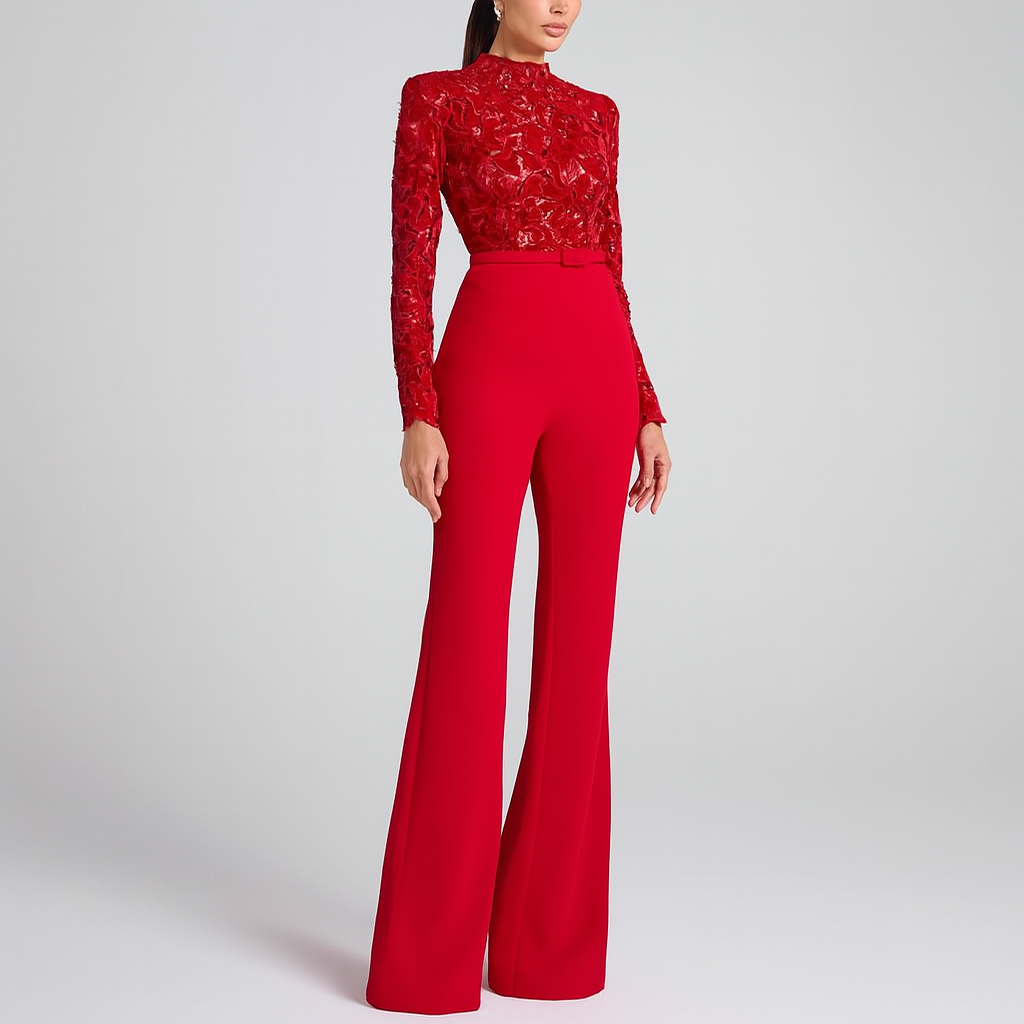 Women's Embroidered Lace Jumpsuit