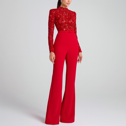 Women's Lace Jumpsuit Embroidered
