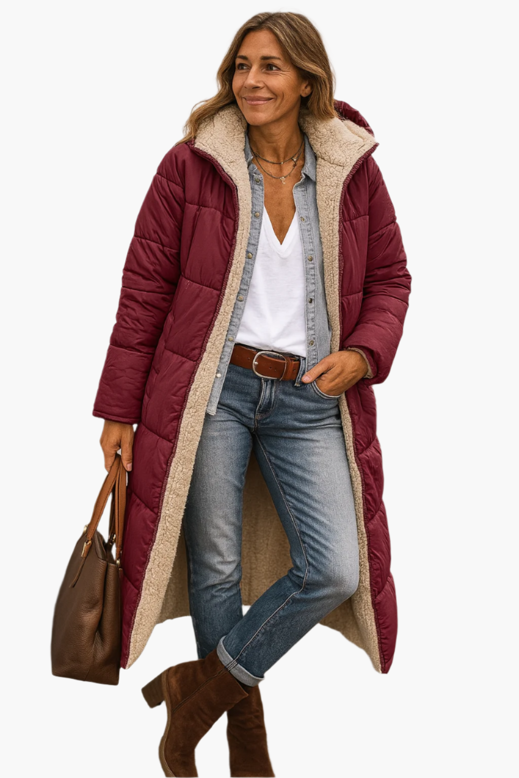 Warm Women's Lightweight Down Puffer Coat