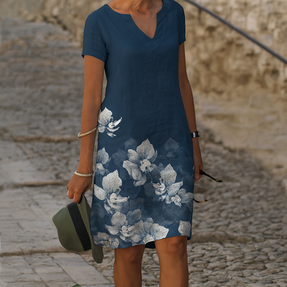 Women's V Neck Casual Dress