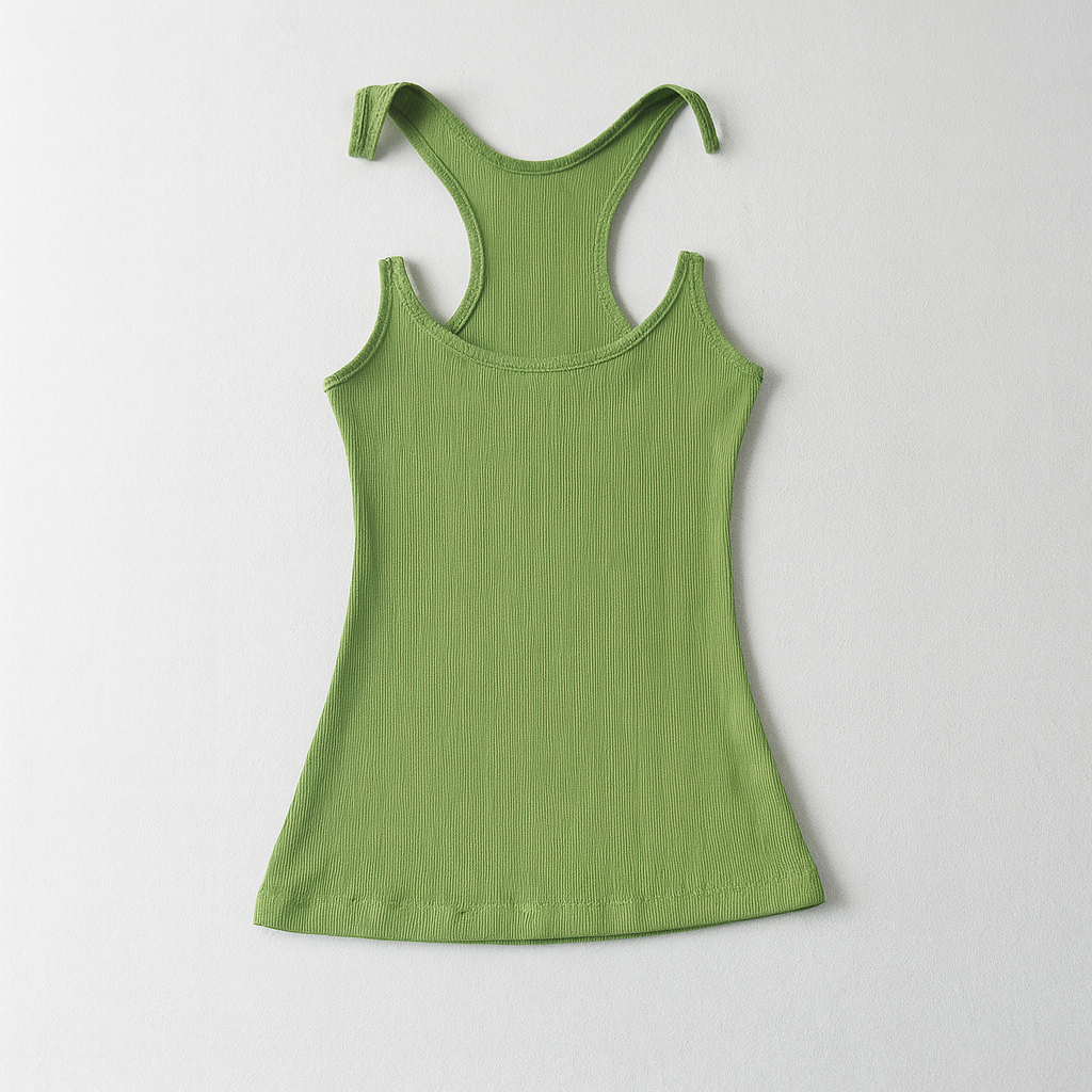 Women's Ribbed Tank Invisible Strap - VibreMode