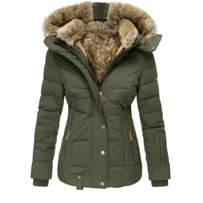 Women's Fur Hooded Parka Jacket