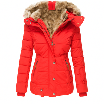Women's Fur Hooded Parka Jacket