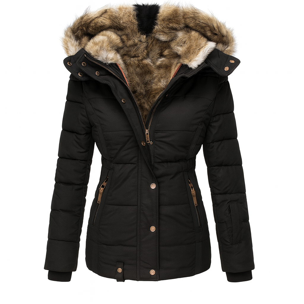Women's Fur Hooded Parka Jacket