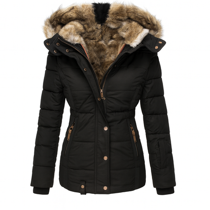 Women's Fur Hooded Parka Jacket