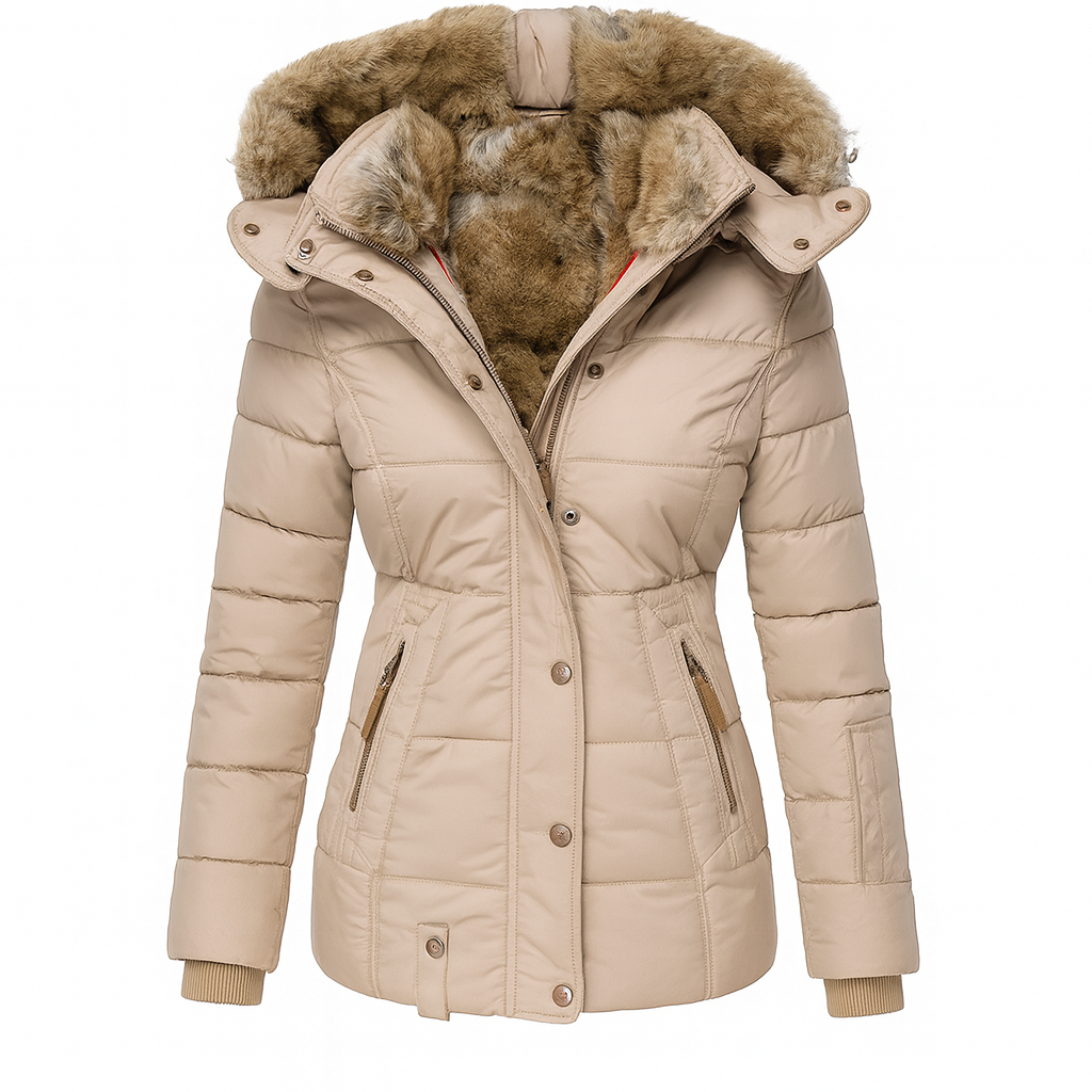 Women's Fur Hooded Parka Jacket
