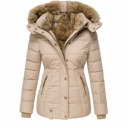 Women's Fur Hooded Parka Jacket