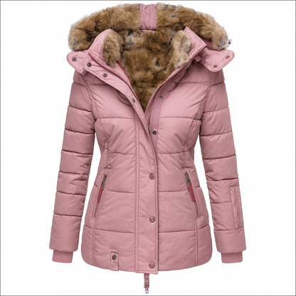 Women's Fur Hooded Parka Jacket
