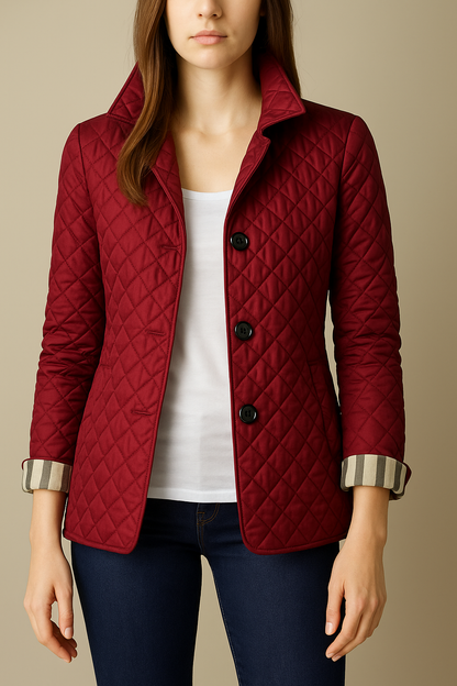 Women's Quilted Button Jacket