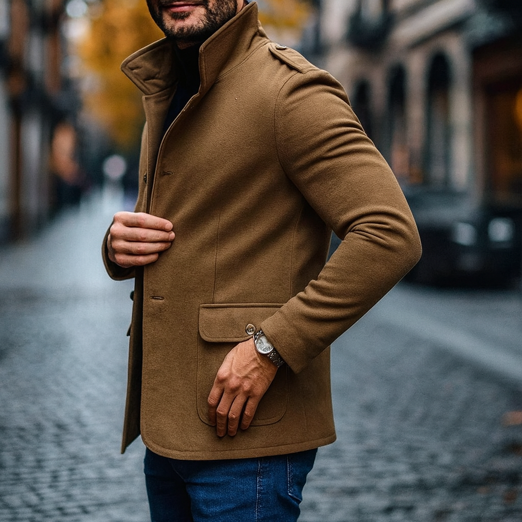 Men's Wool Tailored Overcoat