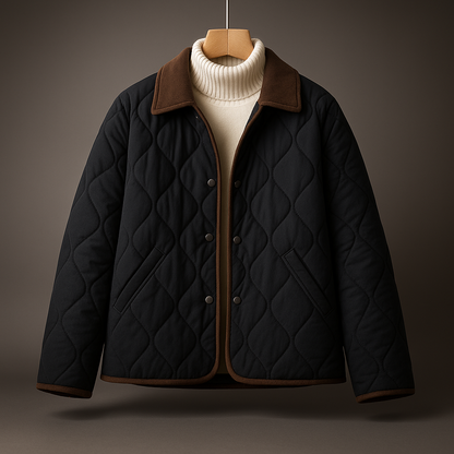 Quilted Corduroy Jacket Button Front