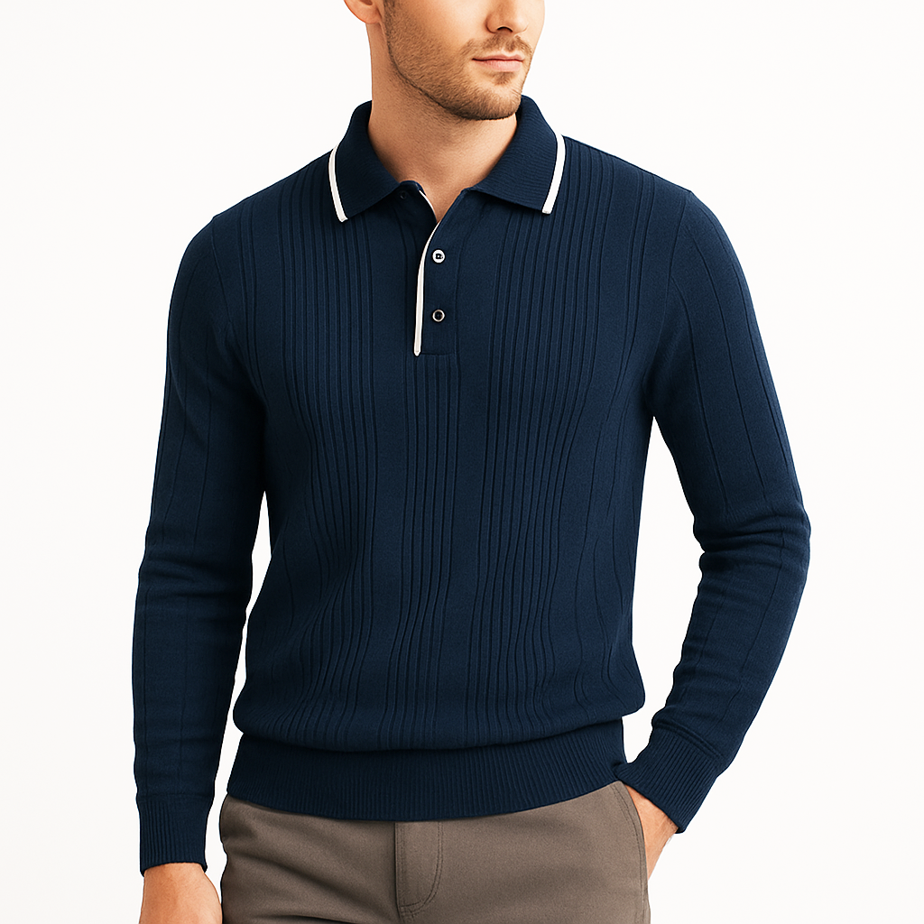 Aldwych Men's Knit Polo Shirt - VibreMode