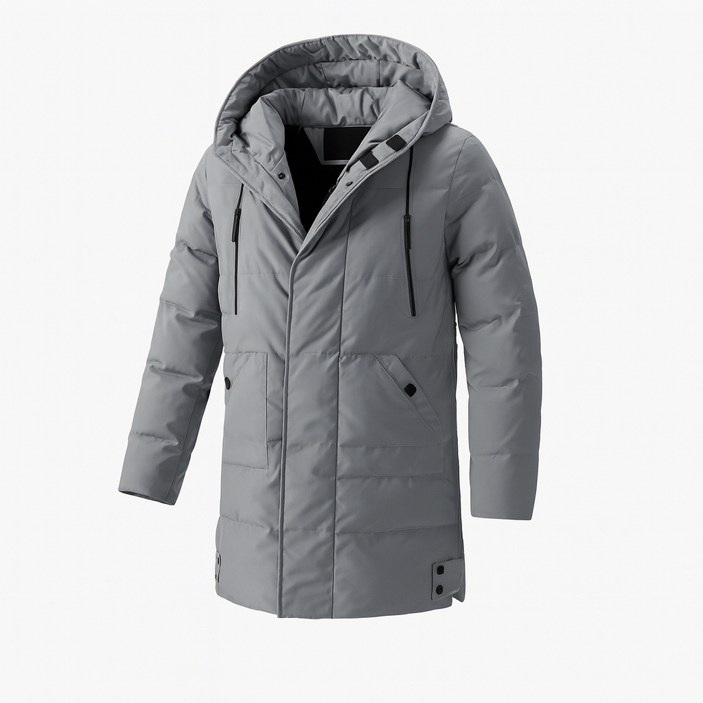 Men's Insulated Hooded Jacket Warm Waterproof Black