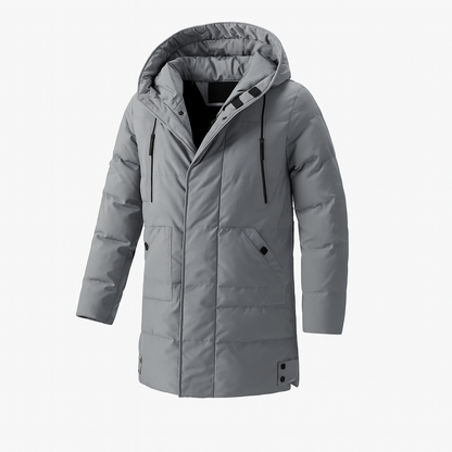 Men's Insulated Hooded Jacket Warm Waterproof Black