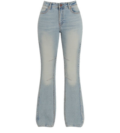Women's Slim Fit Jeans Side Split Design Dark Blue