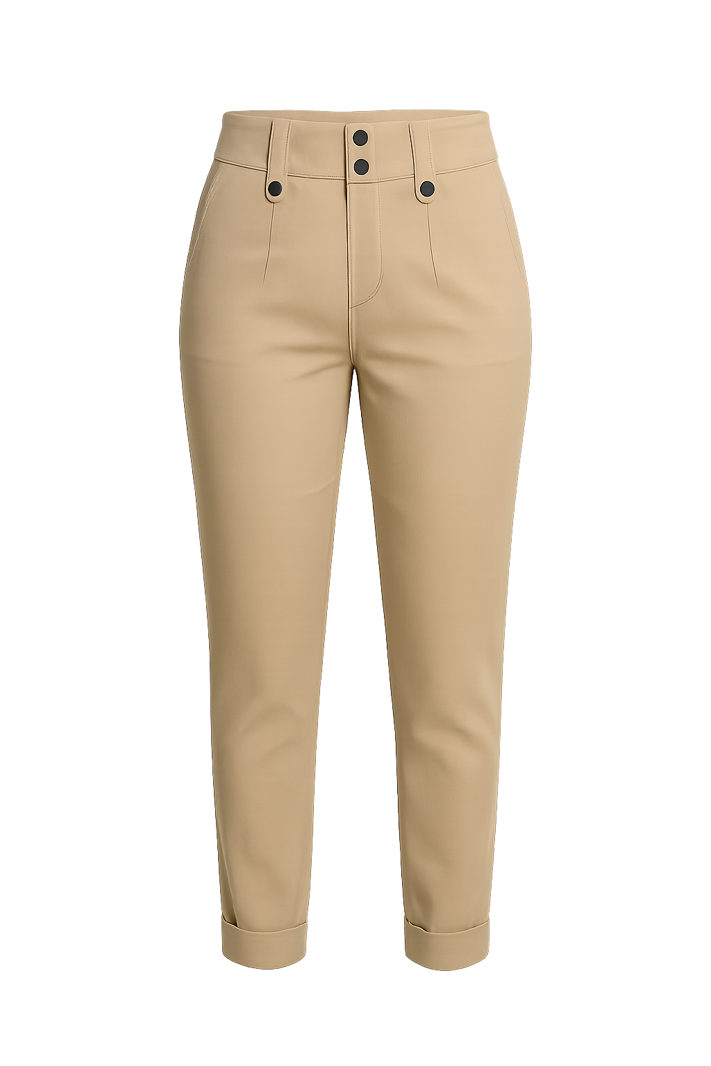 Women's High Waist Cargo Capris Pants Black