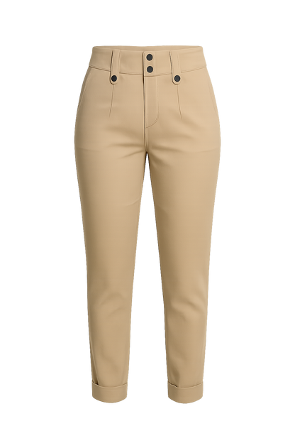 Women's High Waist Cargo Capris Pants Black