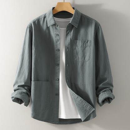 Pure Cotton Casual Button Down Shirt - VibreMode