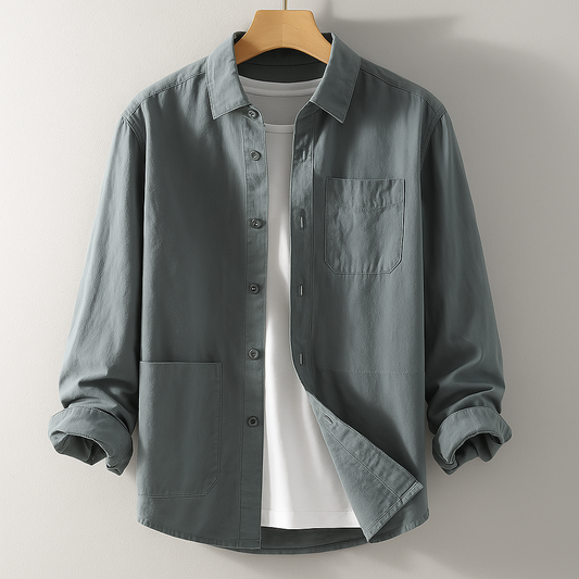 Pure Cotton Casual Button Down Shirt - VibreMode