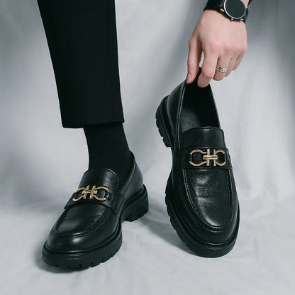 Classic Mens Leather Slip On Shoes - VibreMode