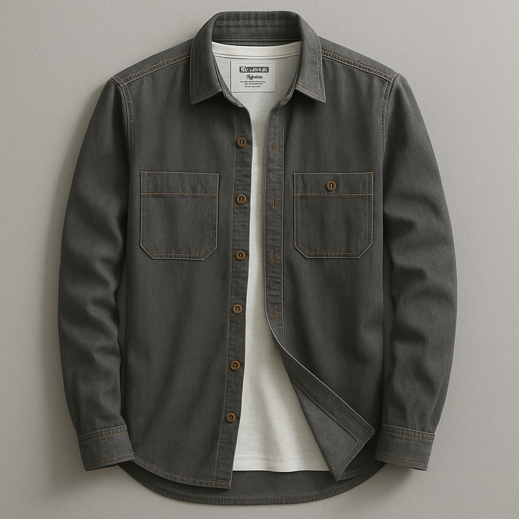 Pure Cotton Casual Button Shirt - VibreMode