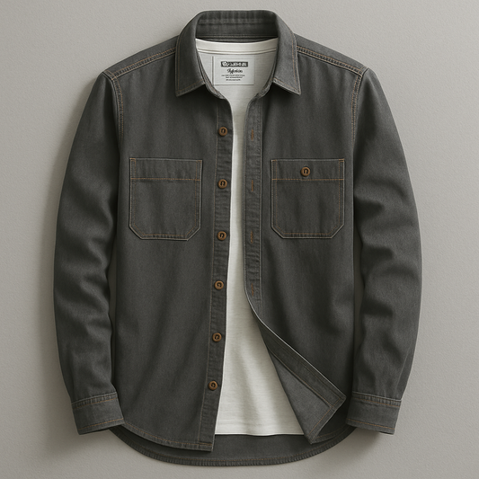 Pure Cotton Casual Button Shirt - VibreMode