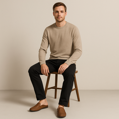 Men's Leather Loafers Slip-On Comfortable