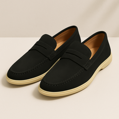 Men's Suede Penny Loafers Slip-On Comfort Shoes