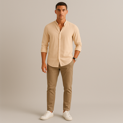 Ashford Men's Linen Casual Shirt Relaxed Fit