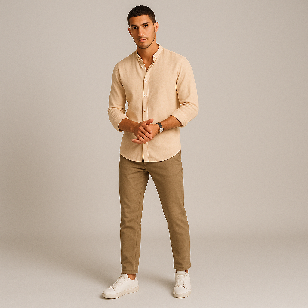 Ashford Men's Linen Casual Shirt Relaxed Fit