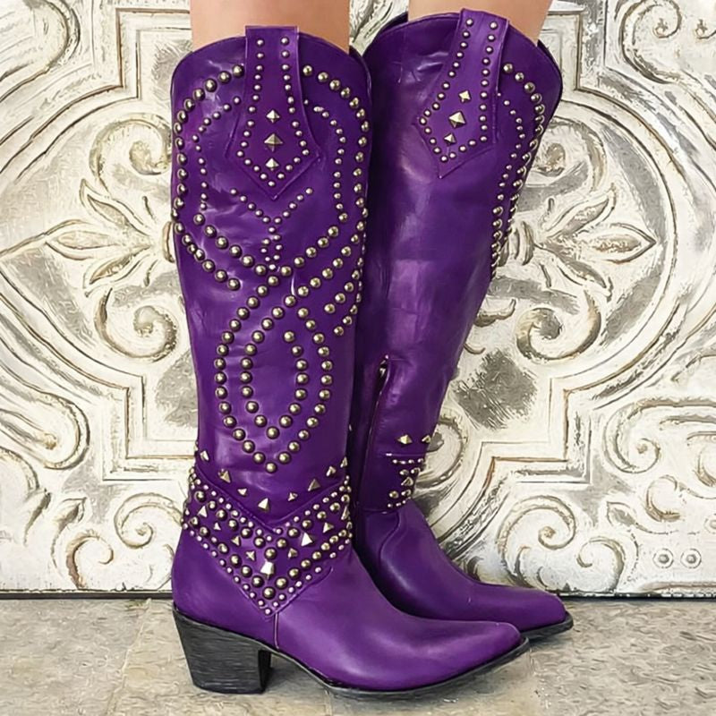 Rugged Cowboy Mid Calf Boots - VibreMode