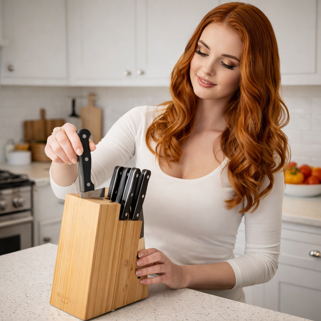 High Carbon Stainless Steel 14-Piece Kitchen Knife Set