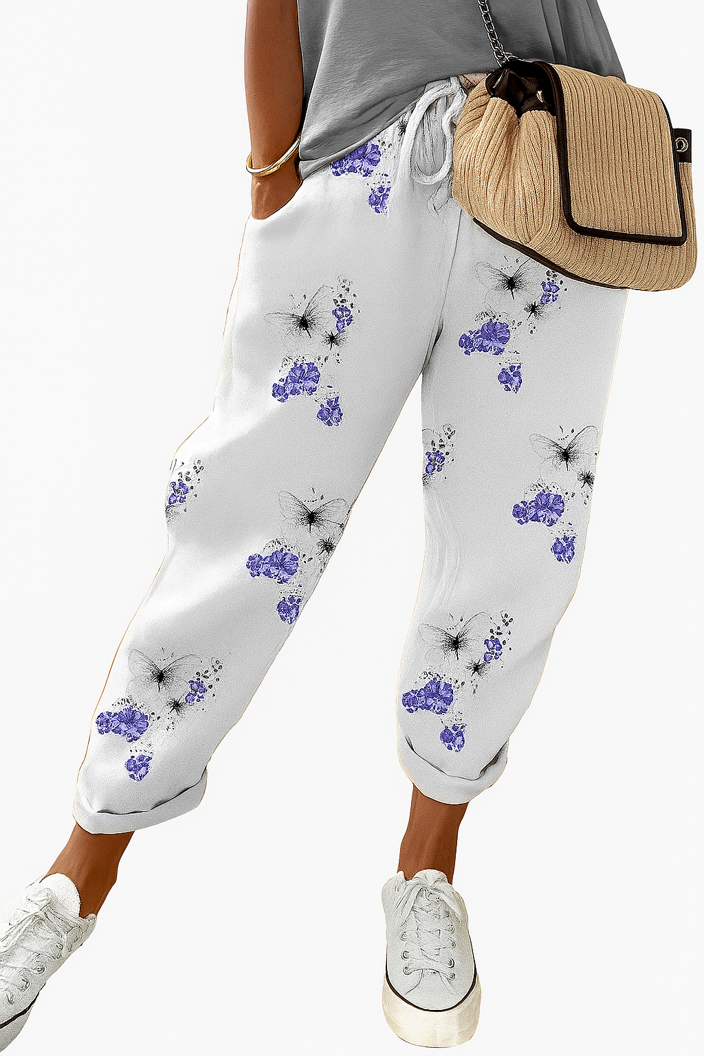 Women's Printed Loose Fit Trousers - VibreMode