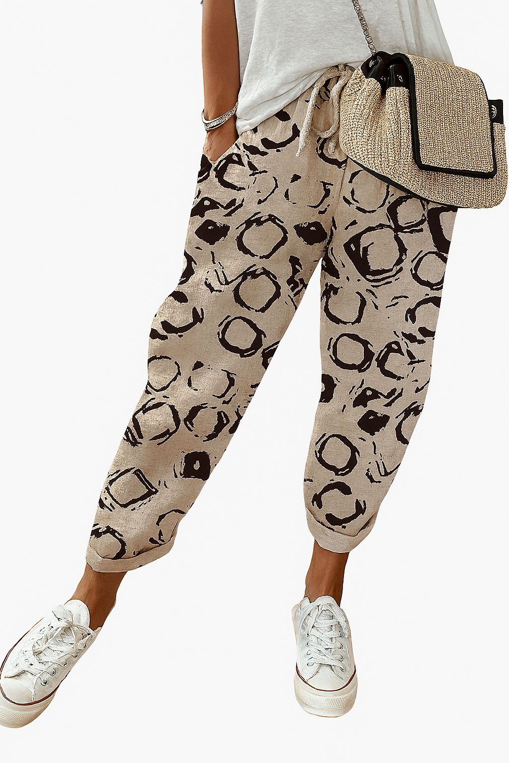 Women's Printed Loose Fit Trousers