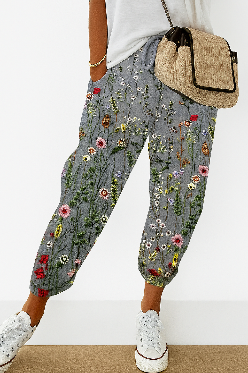 Women's Printed Loose Fit Trousers