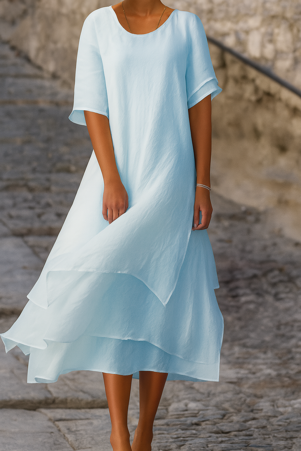 Women's Block Slit Dress Modern Elegance - VibreMode