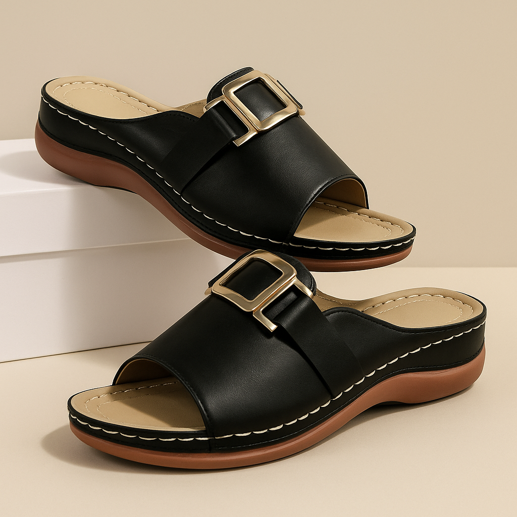 Women's Wedge Heel Slippers - VibreMode