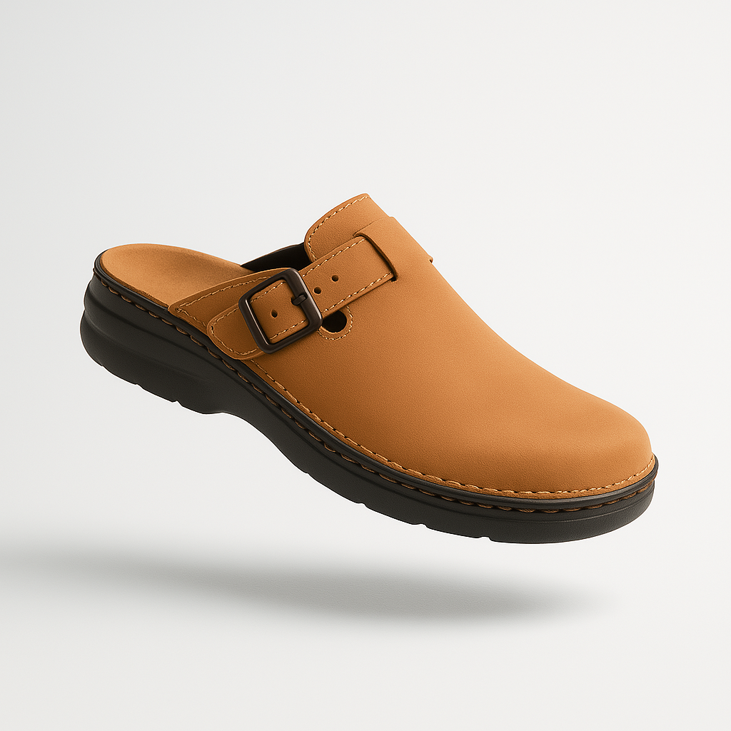 Unisex Leather Slip On Clogs