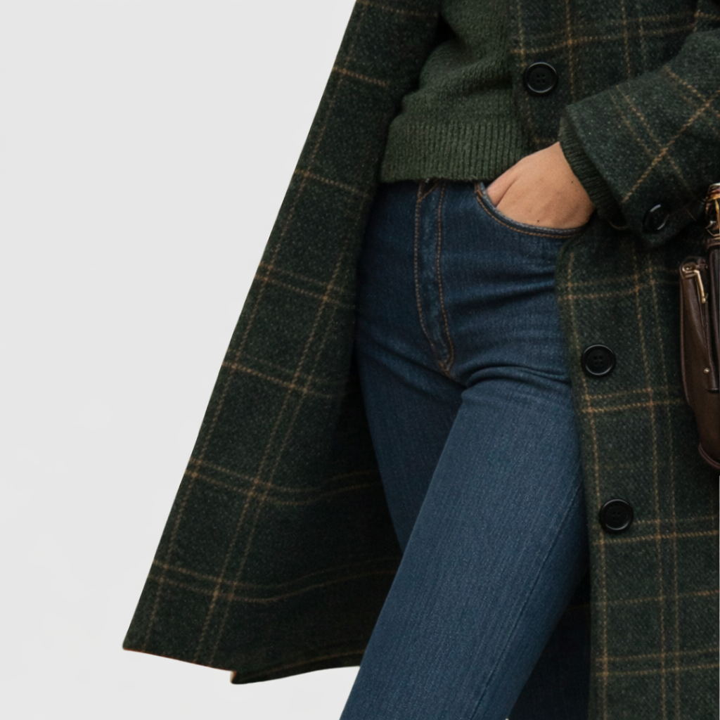 Women's Warm Fabric Blend Overcoat