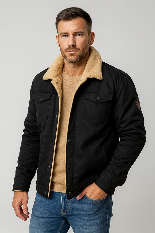 Warm Fleece Lined Mens Bomber Jacket - VibreMode