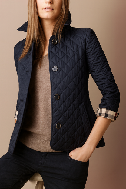 Women's Quilted Button Jacket