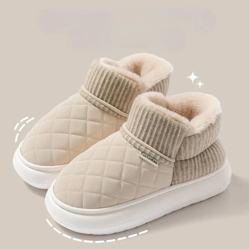 Cozy Fleece Lined Slip On Winter Shoes