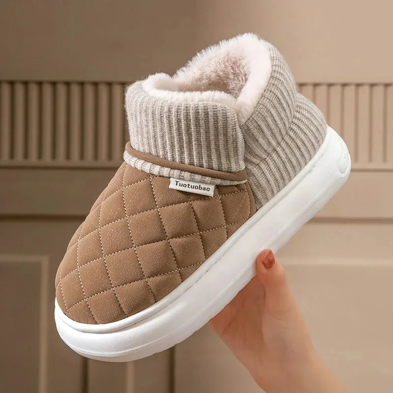 Cozy Fleece Lined Slip On Winter Shoes