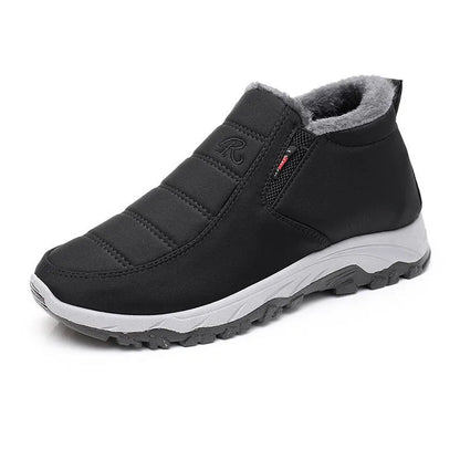 Warm Waterproof Men's Ankle Snow Boots Fur Lined Shoes
