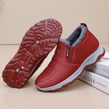 Warm Waterproof Men's Ankle Snow Boots Fur Lined Shoes